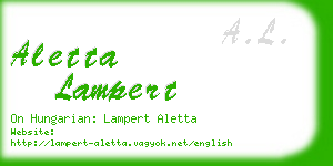 aletta lampert business card